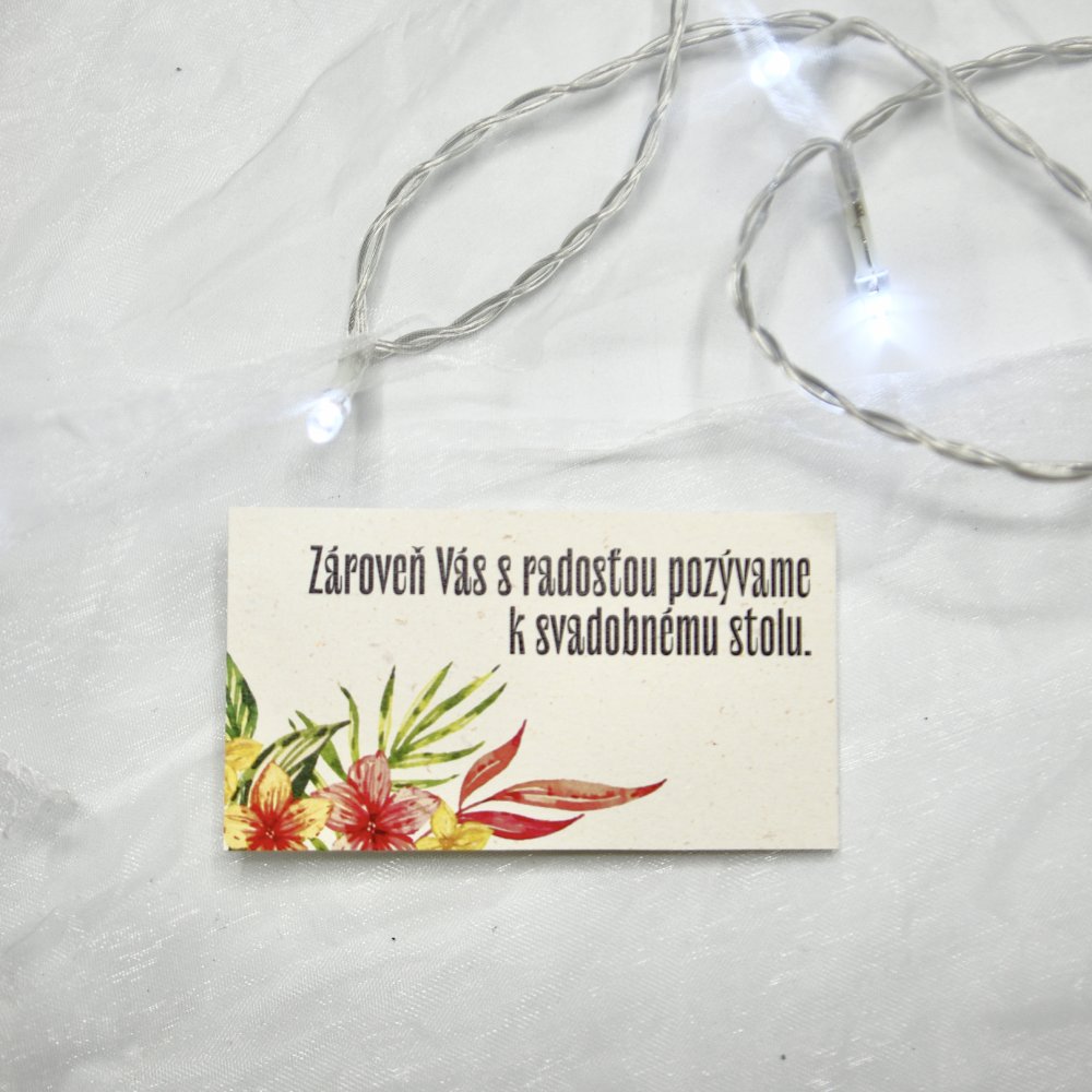 Kartička k svadobnému oznámeniu