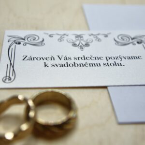 Svadobné pozvanie ku stolu – krásna kartička, ktorá zvýrazní váš veľký deň!