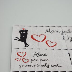 Personalizovaná tabuľka pre ženu a priateľku – krásne poďakovanie plné lásky a úcty!